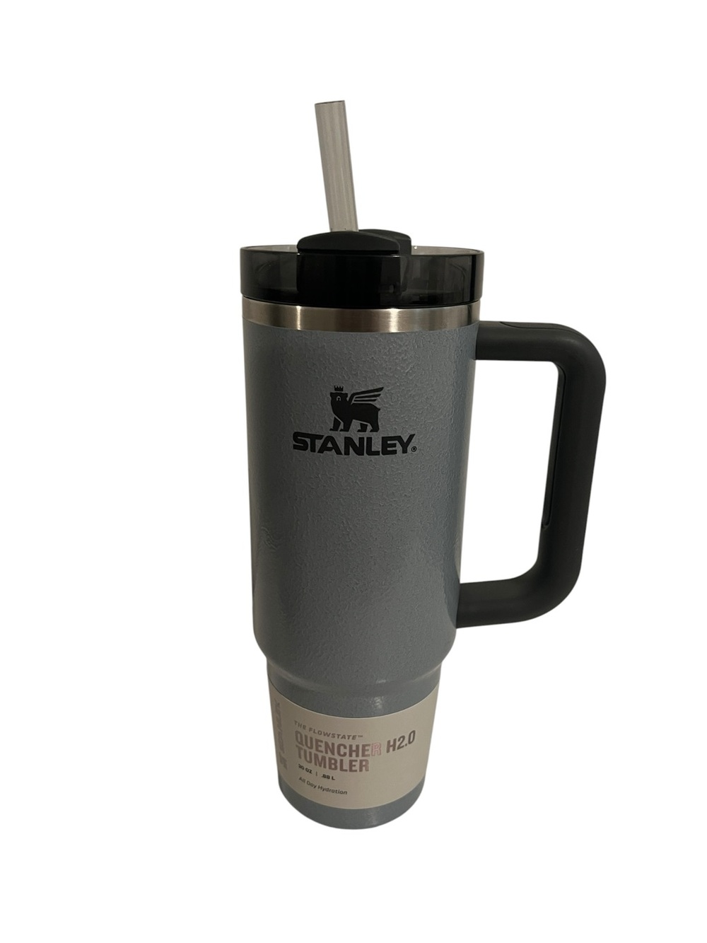 Stanley Quencher H2.0 FlowState Tumbler 30oz - Hammertone Silver (NWT)